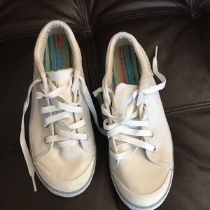 Teva white tennis shoes, size 7